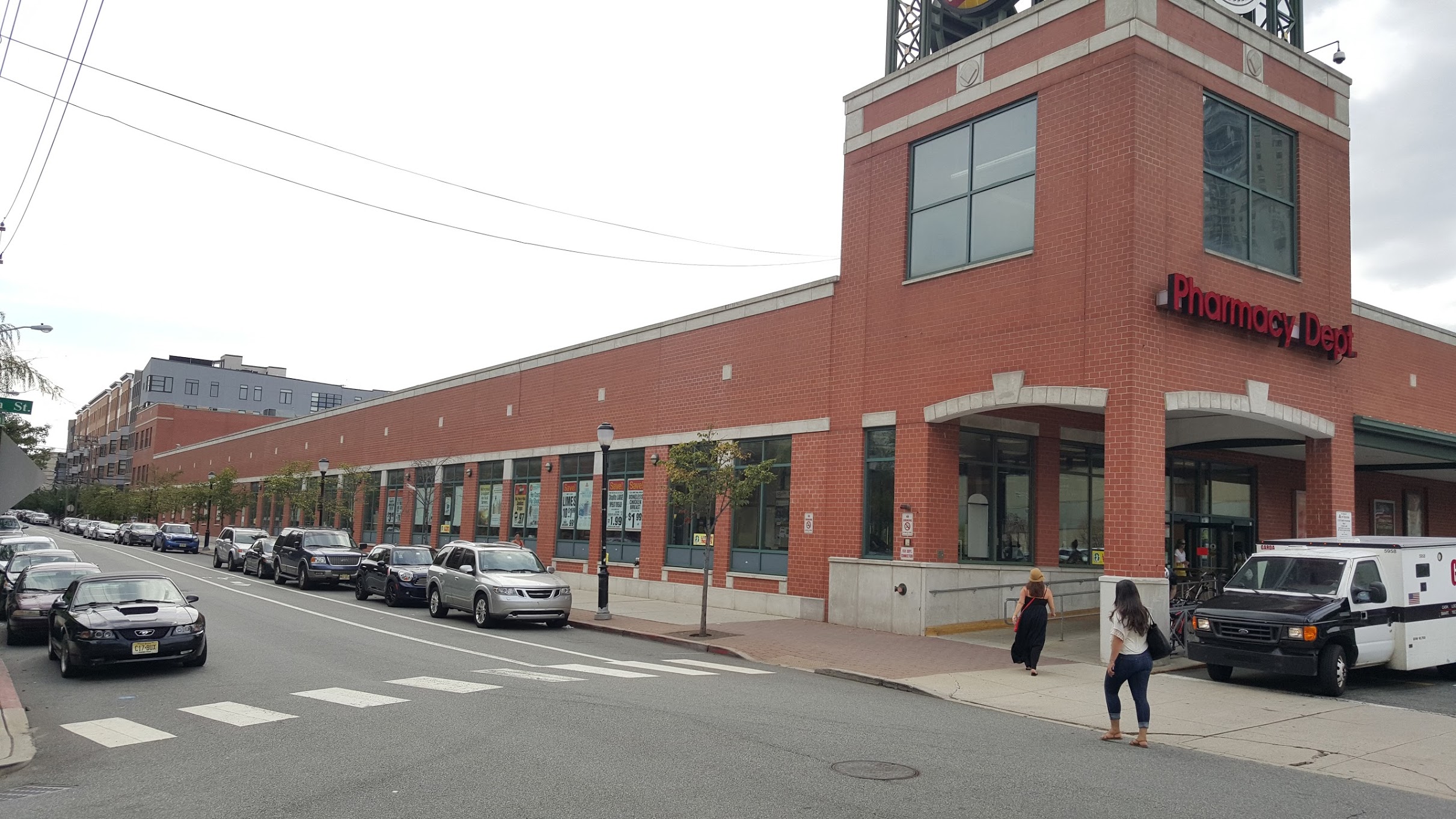 A supermarket in Hoboken taking up around 200 feet.