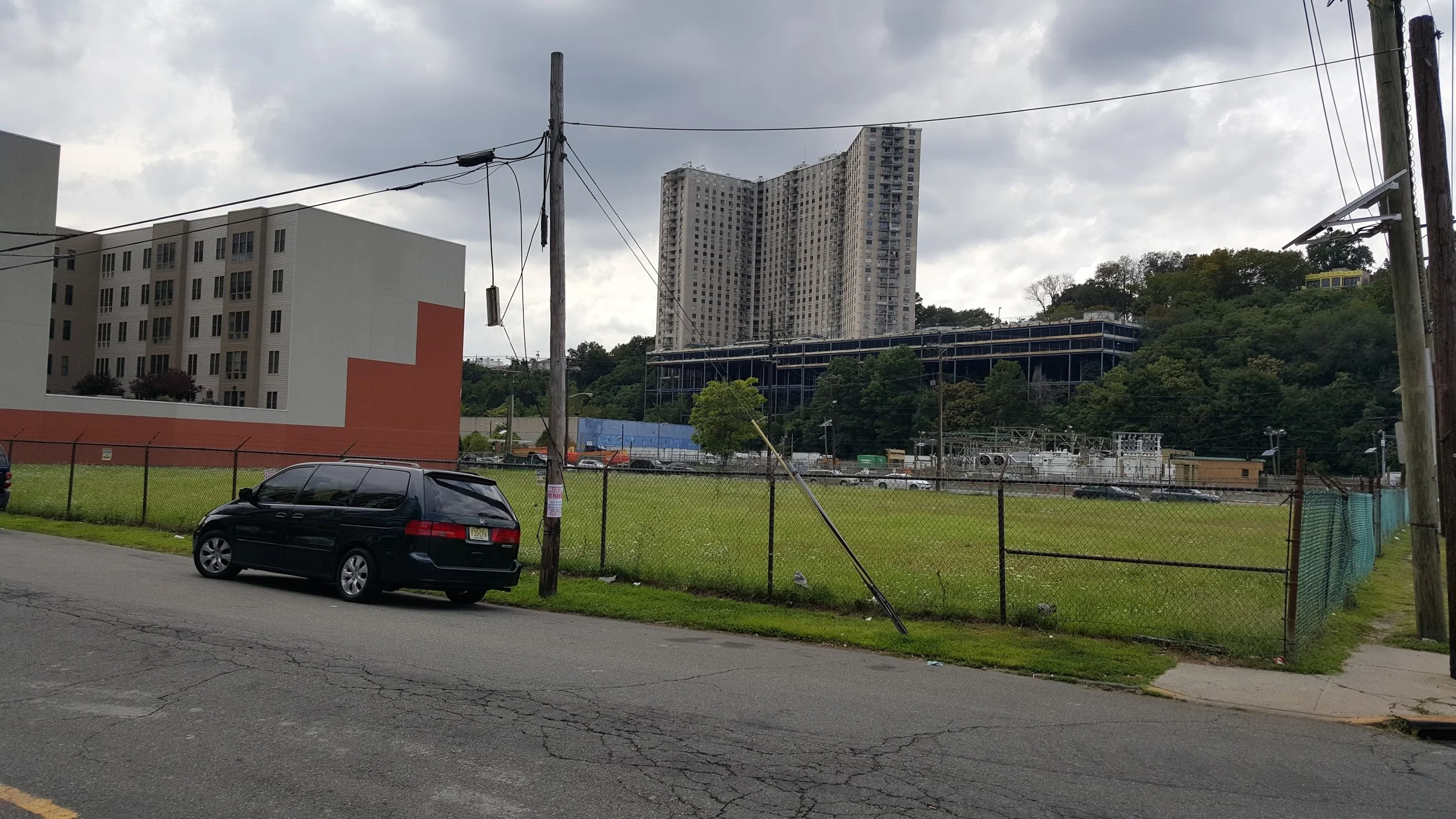 A vacant lot just sitting there, taking up an entire block.