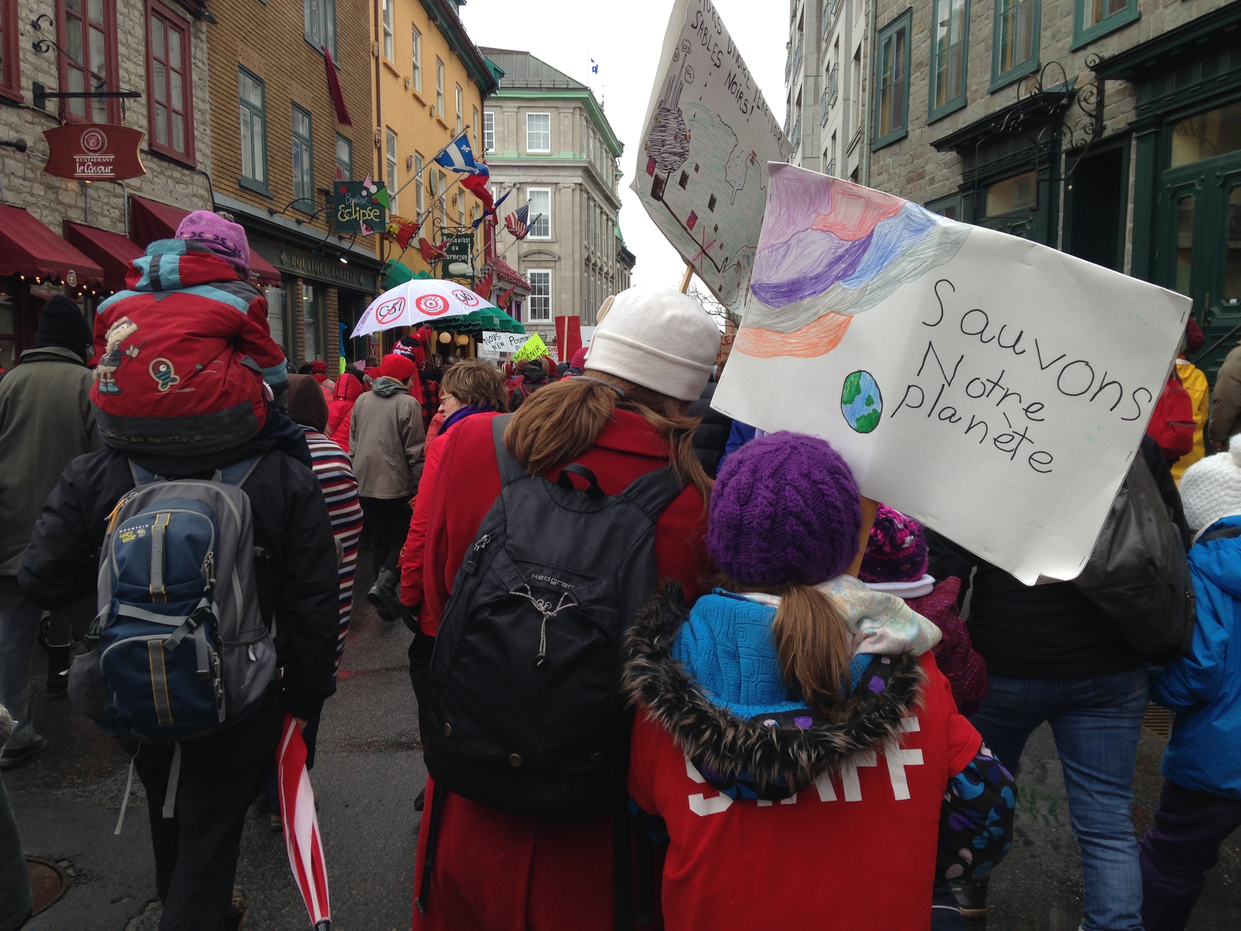 Joining 25,000 people in the streets of Québec City for the #11Avril Climate March - http://act-on-climate.ca/