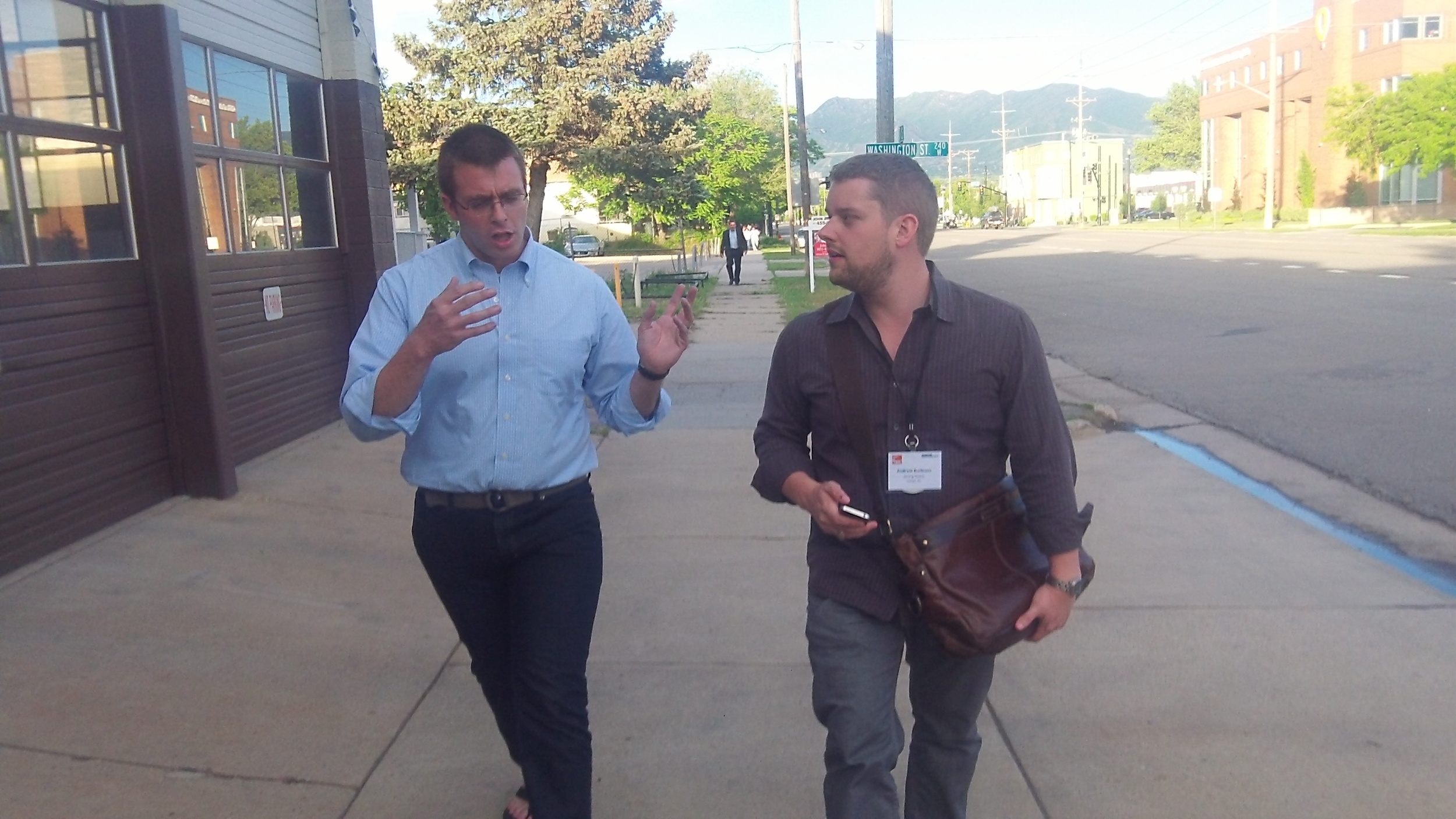 Board members Ian Rasmussen (left) and Andrew Burleson
