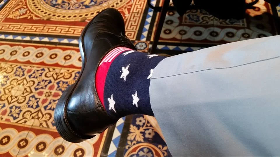 My foot at the White House. Sock courtesy of Joe Minicozzi.