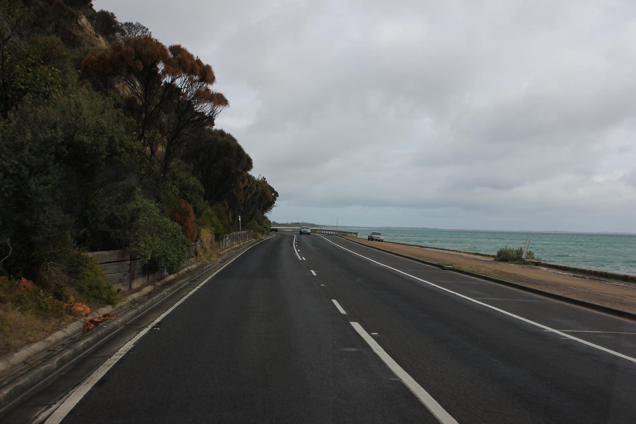 A coastal road near Ballarat, Victoria.