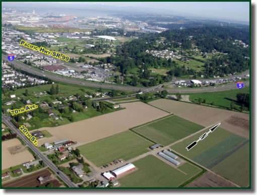 This is the existing I-5 and SR-167 interchange. ( WSDOT )