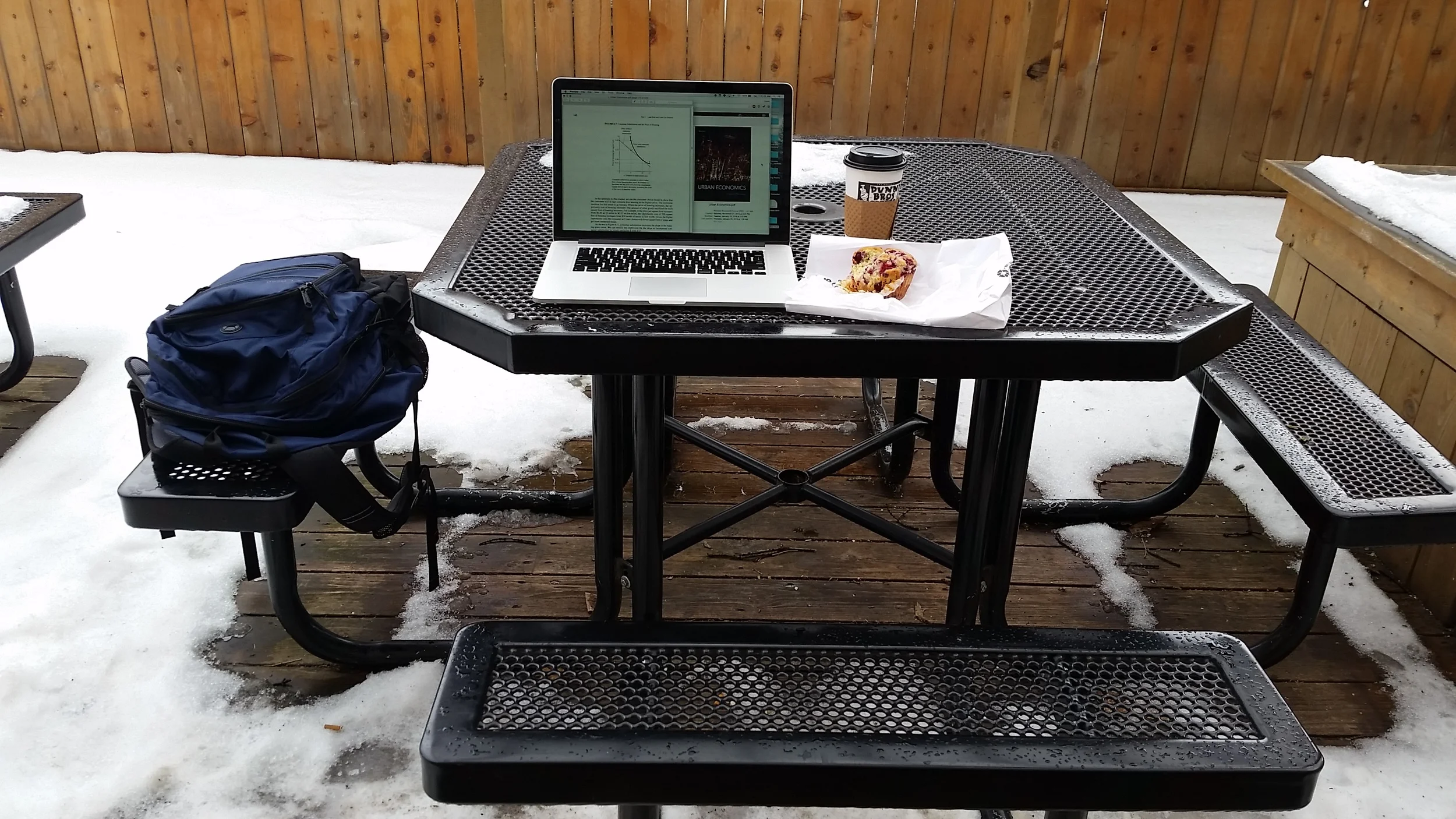 Perfect day to work on the patio!