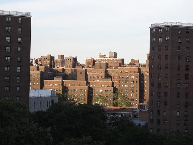 Public housing in New York City. Photo by Ken Lund .