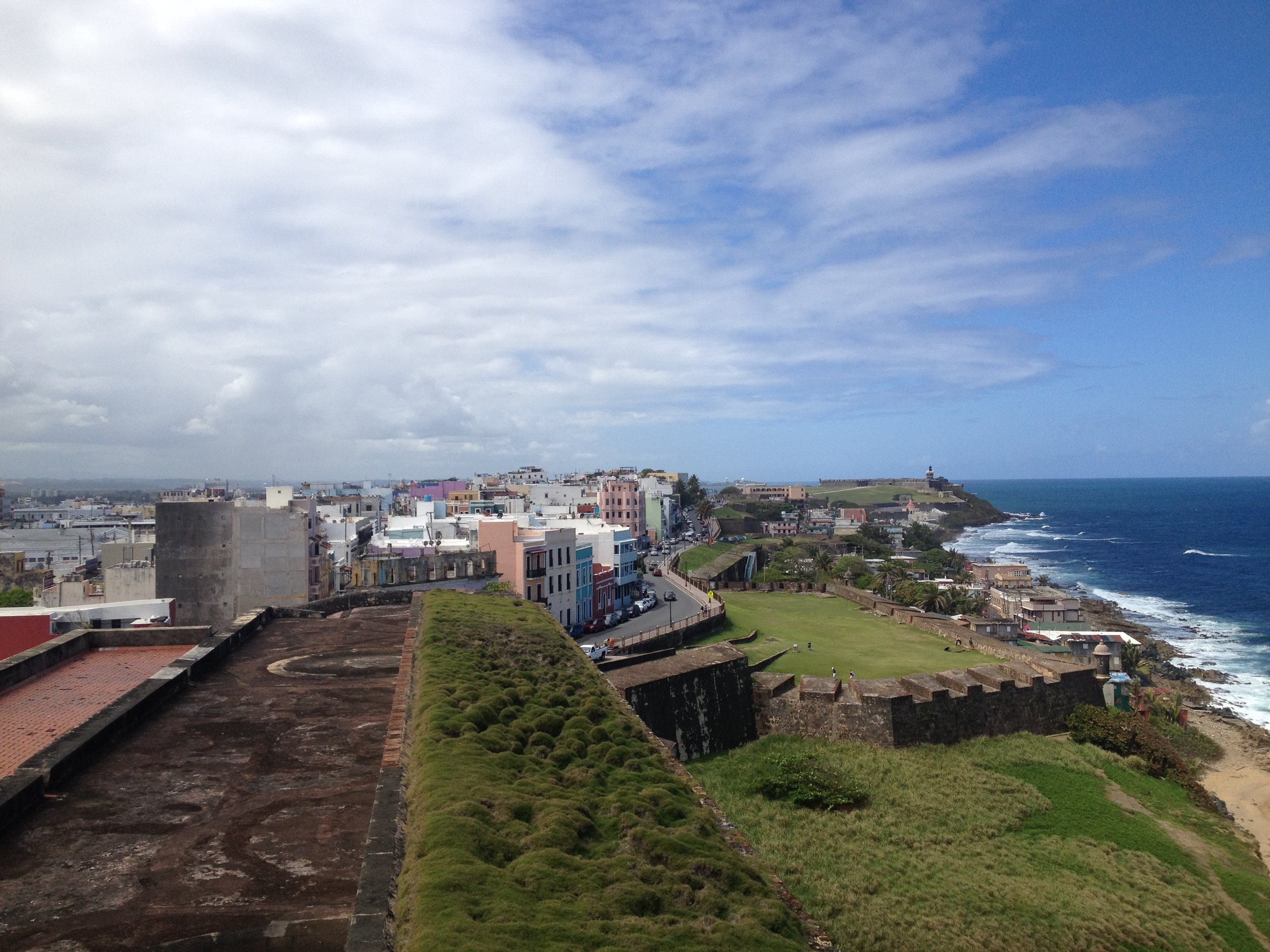  View of Old San Juan from atop an old Spanish fort 