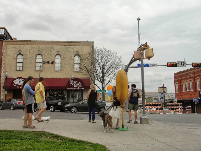 Photo of National Corndog Day in San Marcos, by Regina Rodriguez