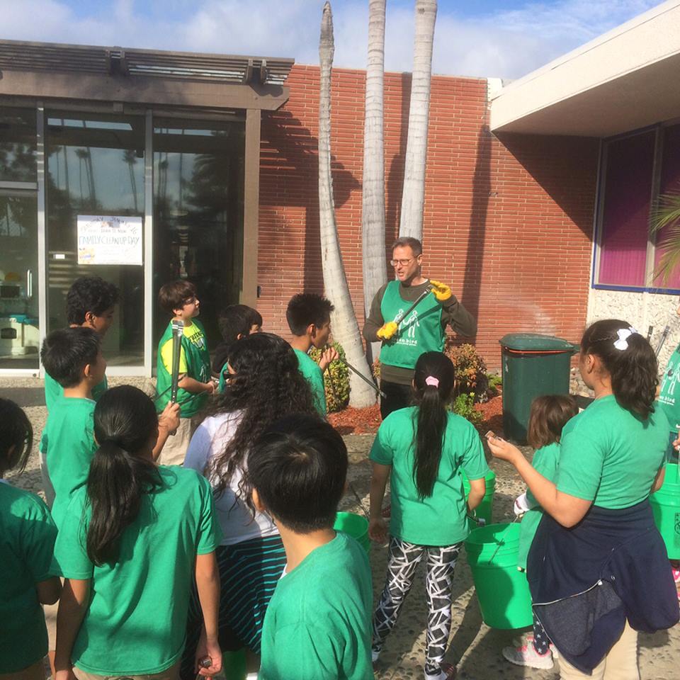 Green Bird Anaheim hosts a school cleanup at GOALS Academy