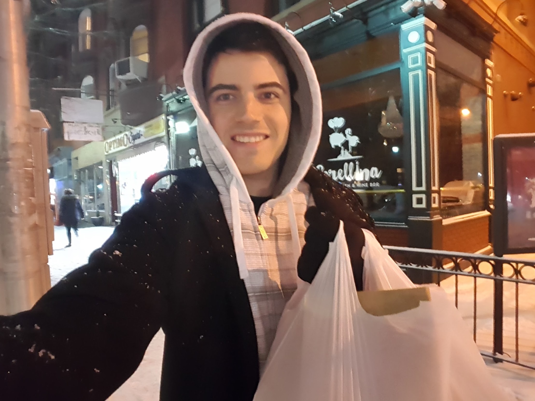 Grocery shopping after a blizzard.