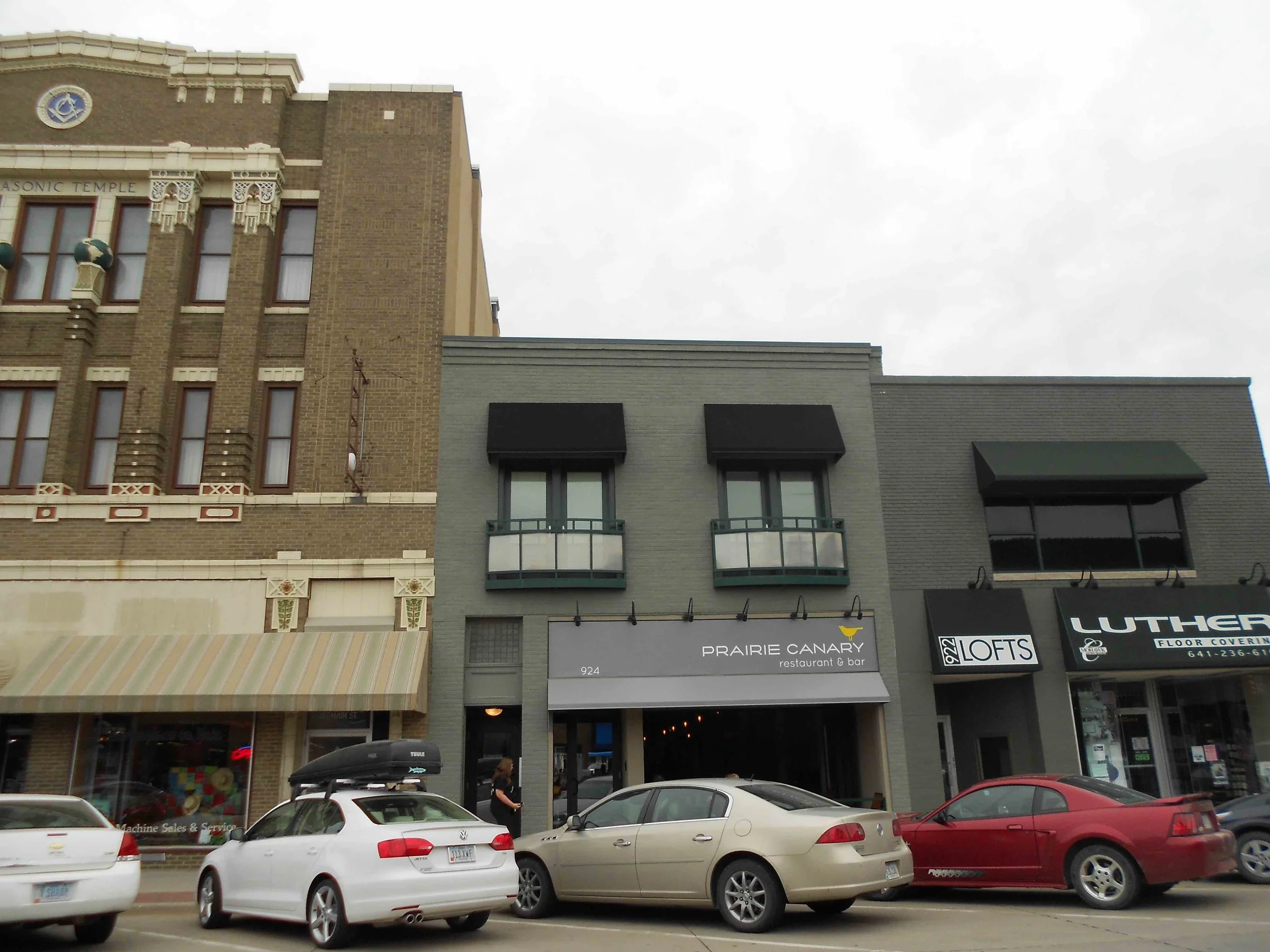 A mix of modern and historic buildings, put to use in Grinnell, IA