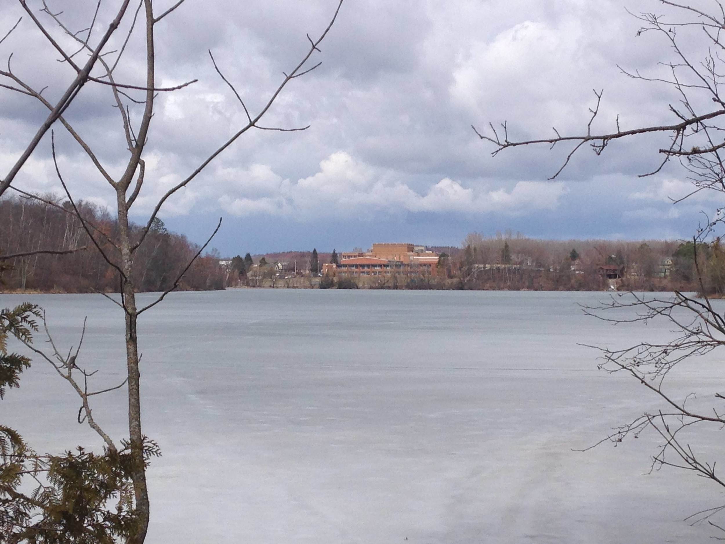The town of Coleraine, as viewed from across Trout Lake
