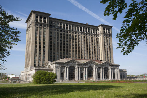Michigan Central Train Station in Detroit. (Photograph from Wikimedia )