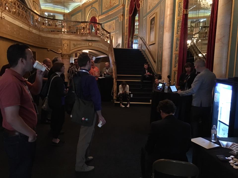 The lobby of the Detroit Opera House.