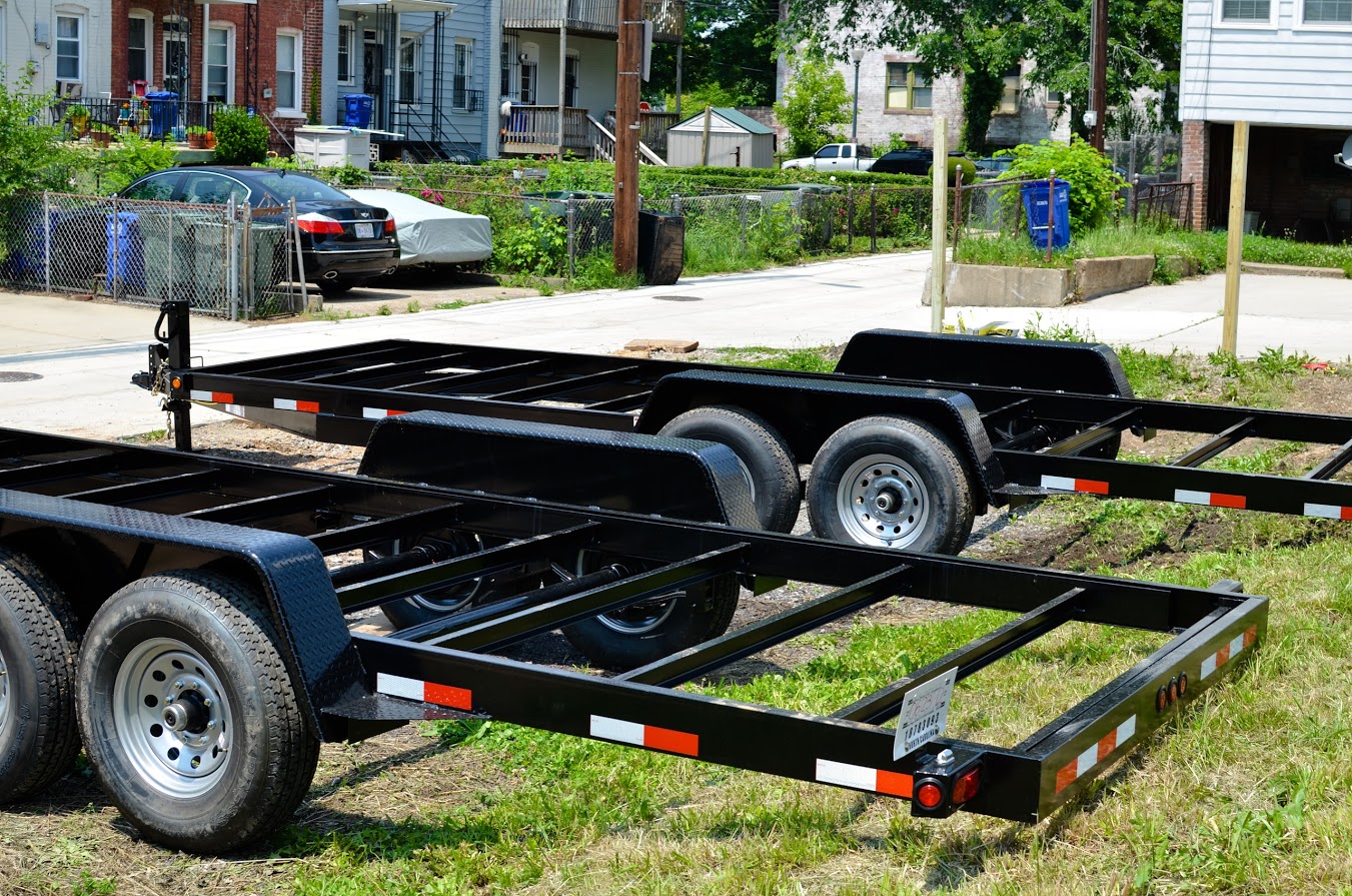 A trailer platform used for a tiny home