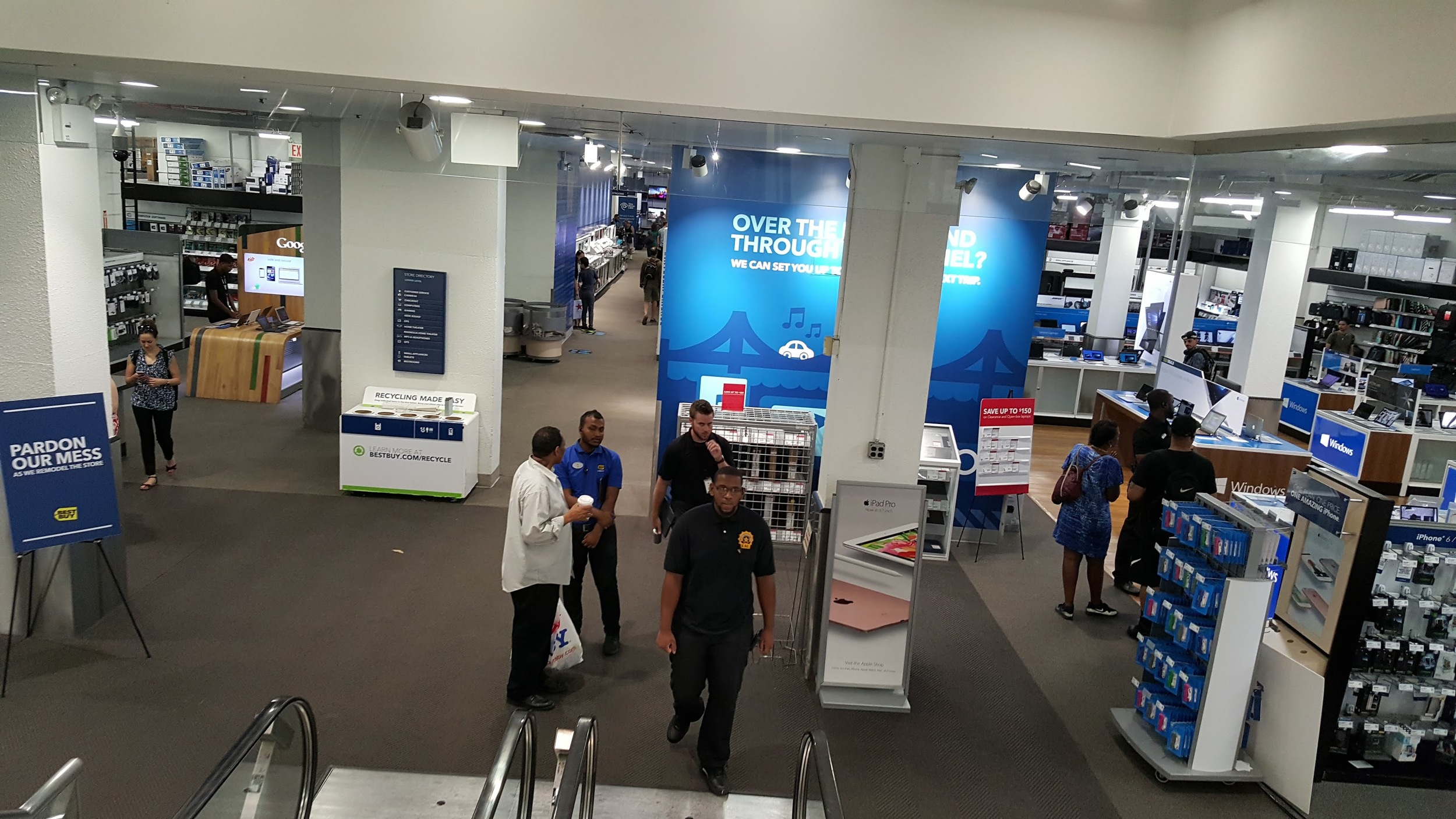 Take the escalator down in to the basement and you will see that Best Buy is huge.