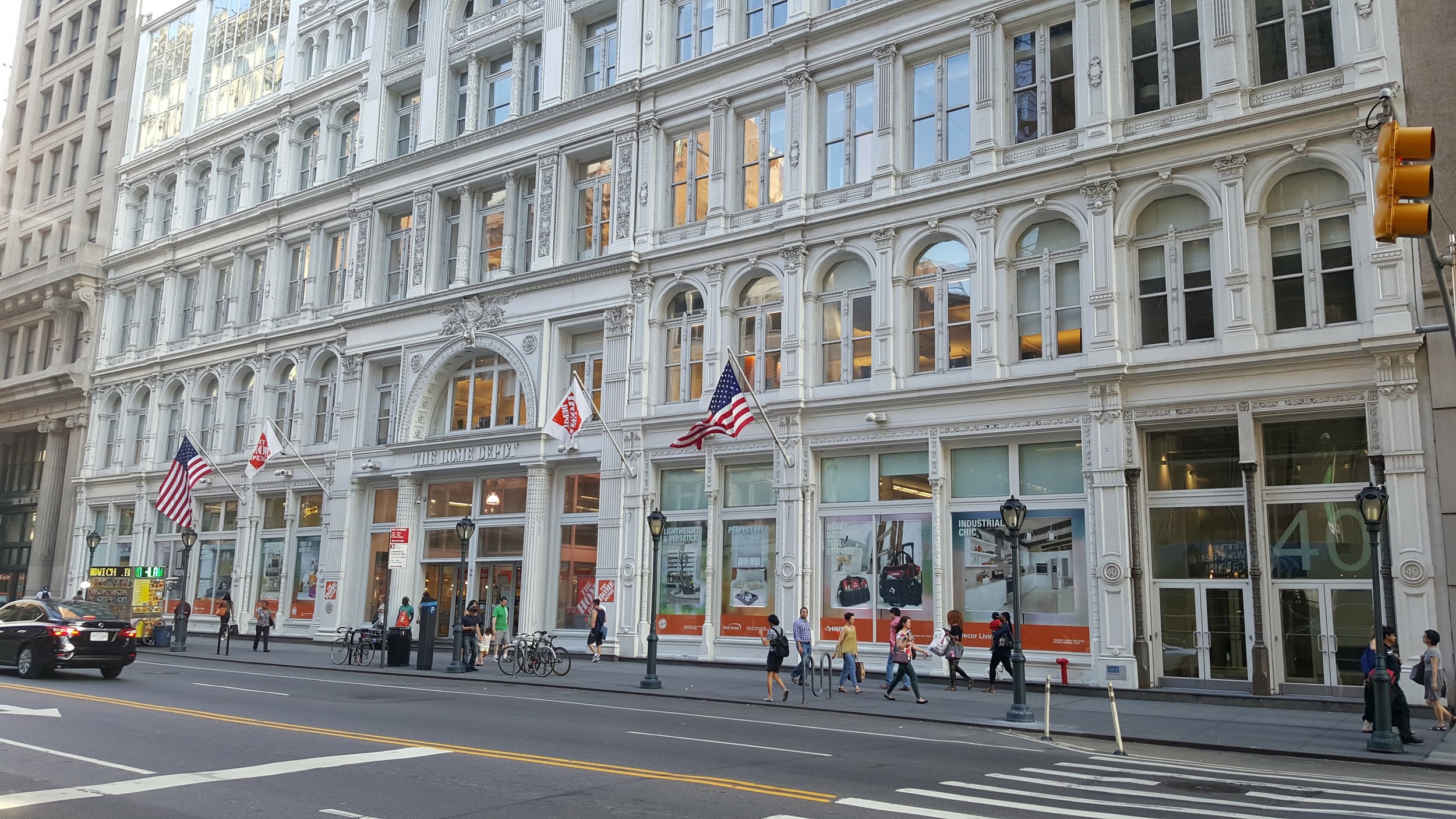 The Home Depot along 23rd Street.