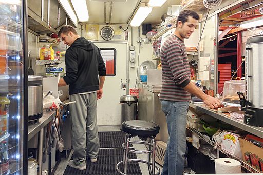 Inside a food truck ( photo from Wikimedia )