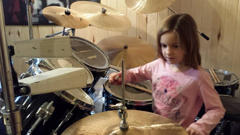 My youngest learning tricks of the trade.