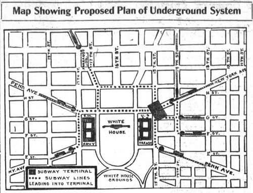 A sketch of the Washington DC street grid