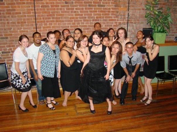 The author's daughter, Mckenzie, and her friends, at her sweet 16 birthday party