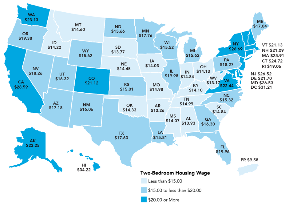 Graphic from CityLab . Data from National Low Income Housing Coalition.