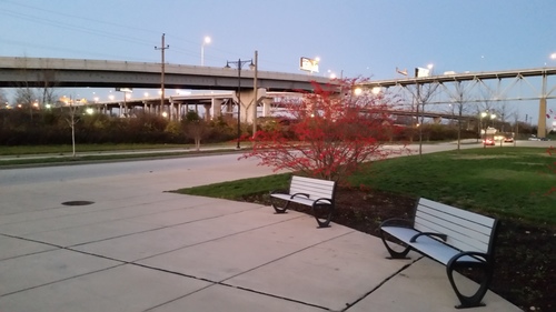 Benches, sidewalks, vegetation and decorative lighting transform urban spaces (not).