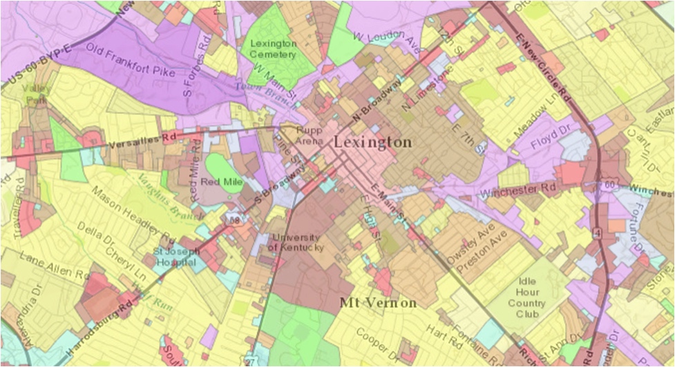 There really needs to be a meditative coloring book filled with zoning maps. (Lexington-Fayette Urban County Government)