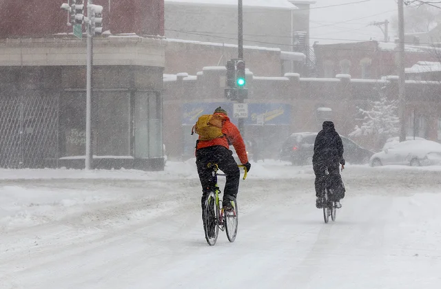 Yes, you can bike (and walk) in the winter