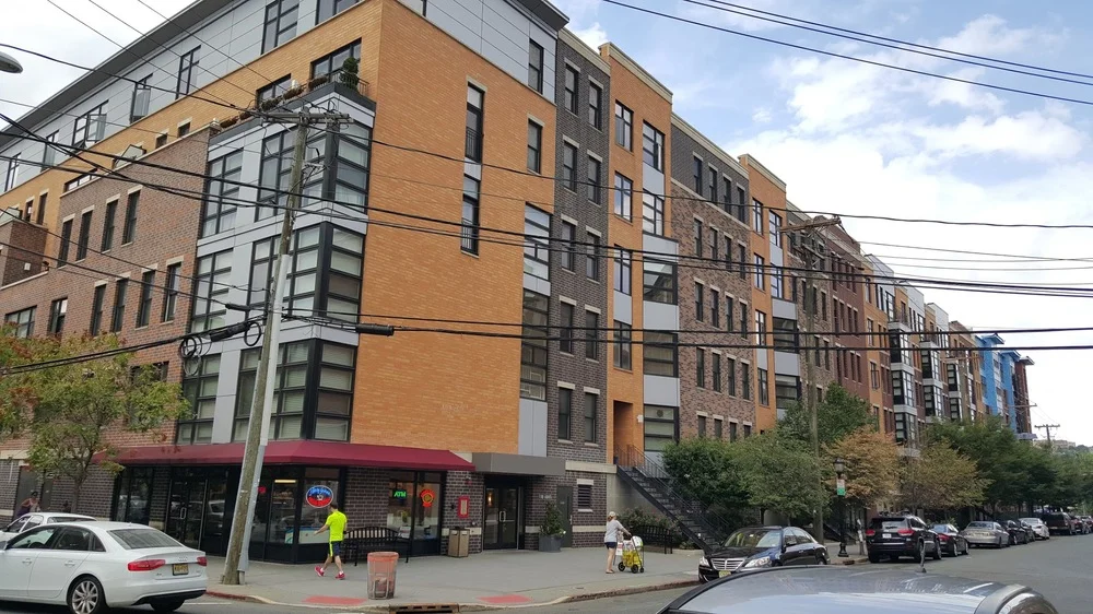 A huge block size building in Hoboken.