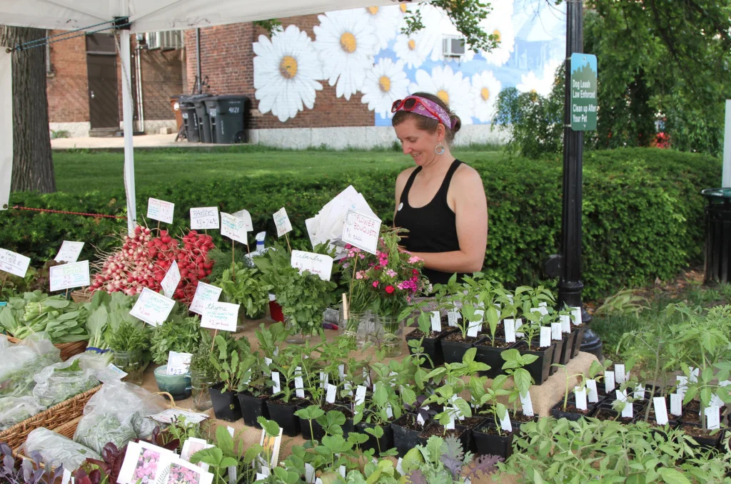 A farmers market stand. (Source: Johnny Sanphillippo)