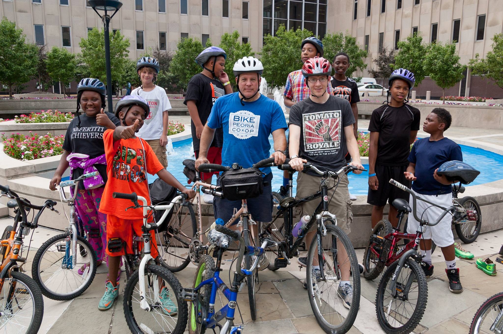 The summer cohort of Bike Peoria Co-op's Earn-a-Bike program through Dream Center.