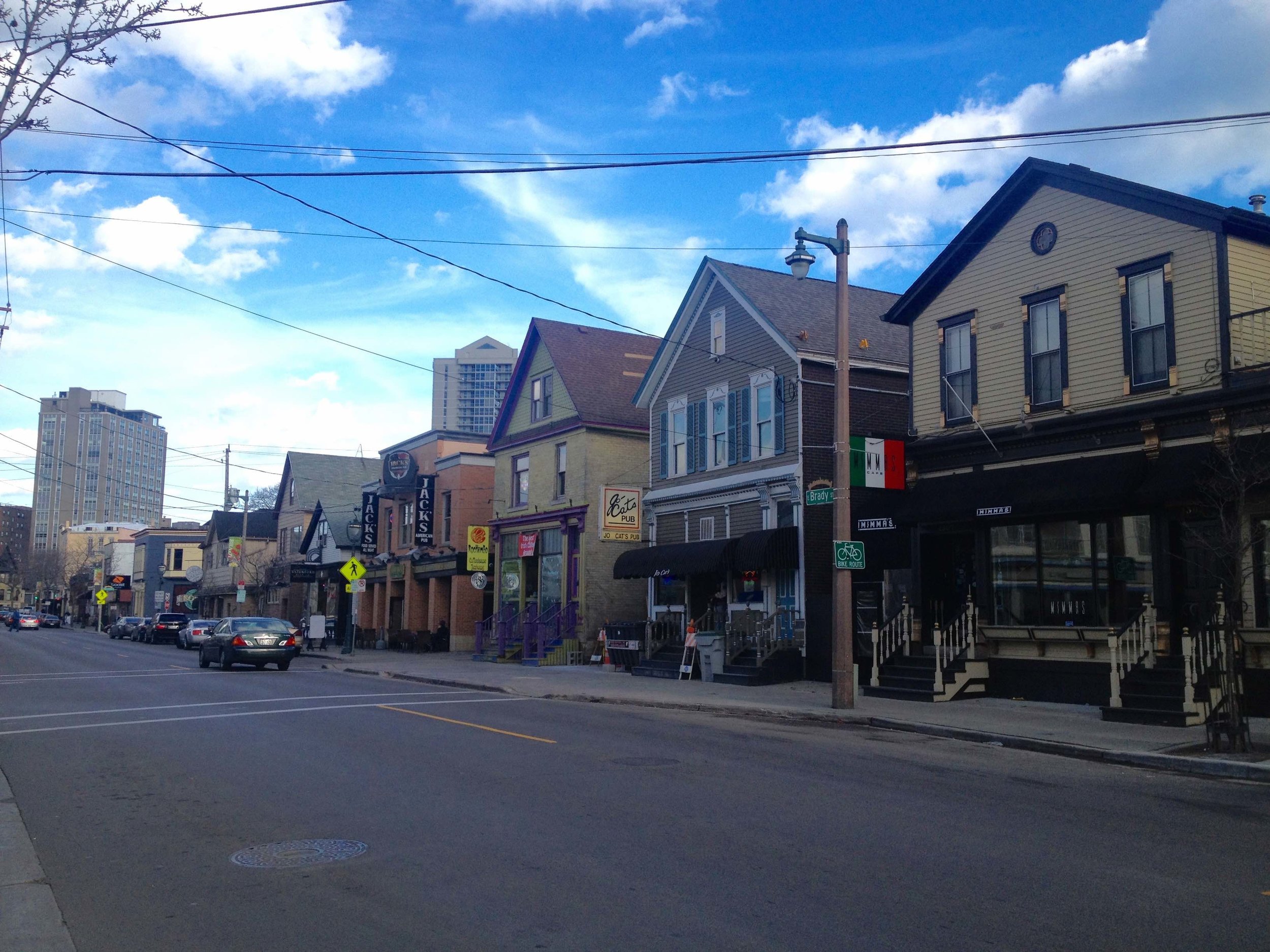 My personal favorite street in Milwaukee, WI—Brady Street. (Photo by Rachel Quednau)