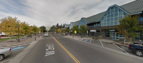 According to the new PlacesForBikes Bike Network Analysis , the country's best low-stress bike network by far is in Rexburg, Idaho. (Image source: Google Earth)