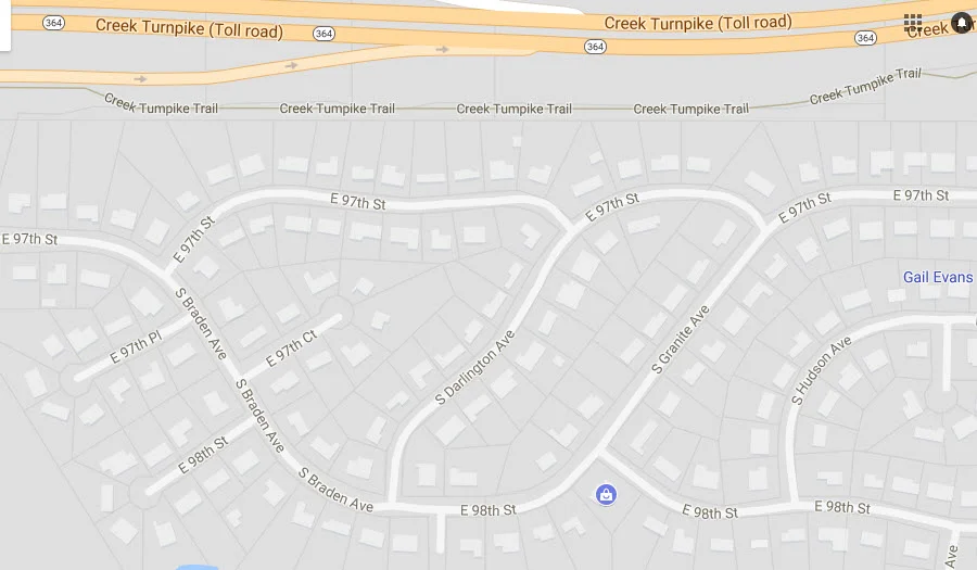 Roads to nowhere. (Source: Google maps)