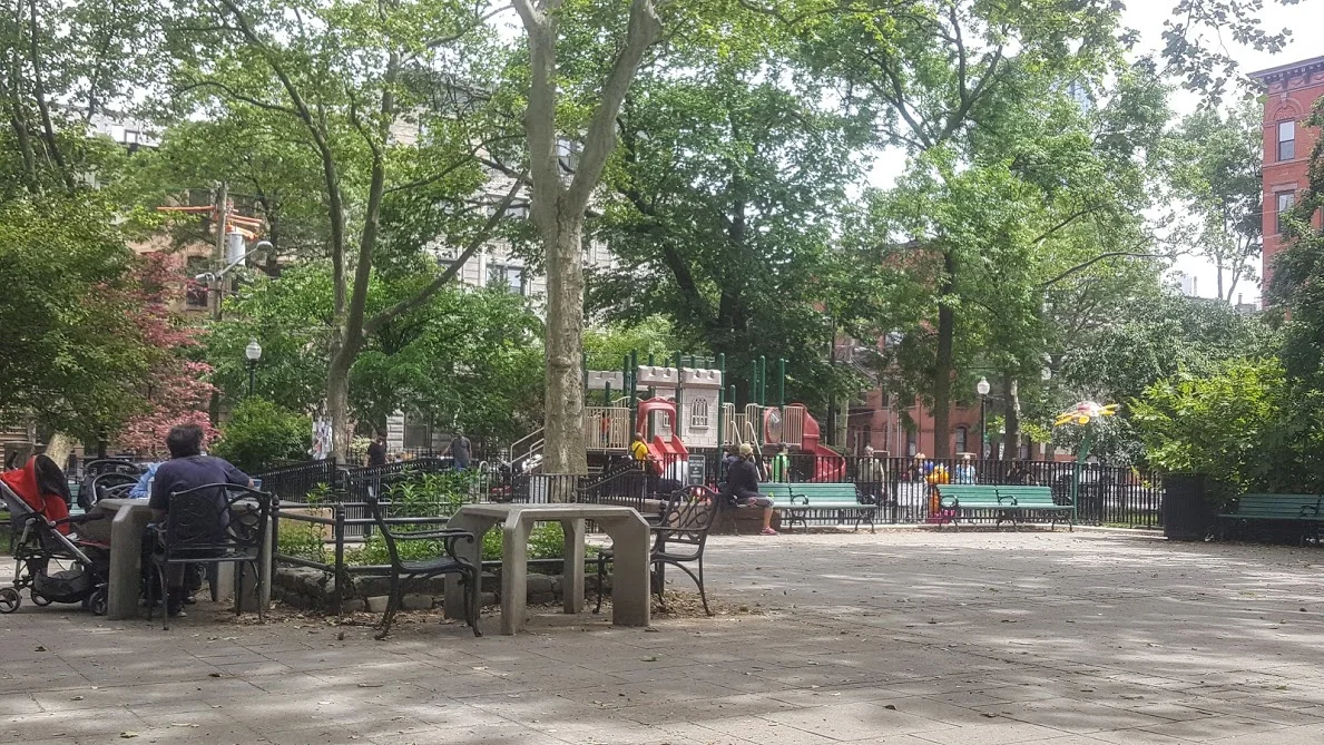 Van Vorst Park in Jersey City, NJ. Always full of activity.