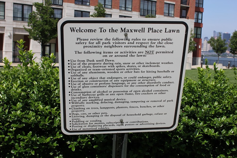 Enjoy the lawn. No fun allowed.