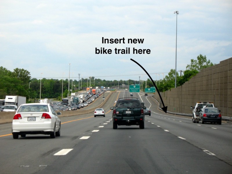 Interstate 66 in Fairfax near Fair Lakes. (Image by MPD01605 .)