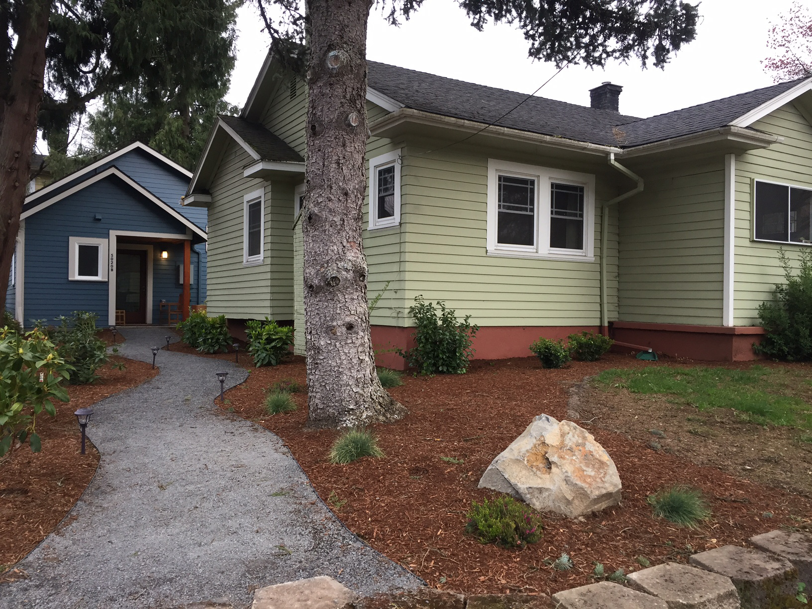 A primary home with an ADU in back in Portland, OR (Source: AccessoryDwellings.org)