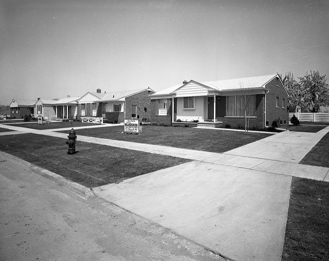 A Detroit suburb, circa 1950 (Source: Roadsidepictures )