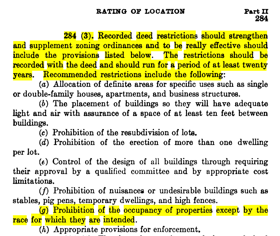 Excerpts from 1936 FHA Underwriting Manual