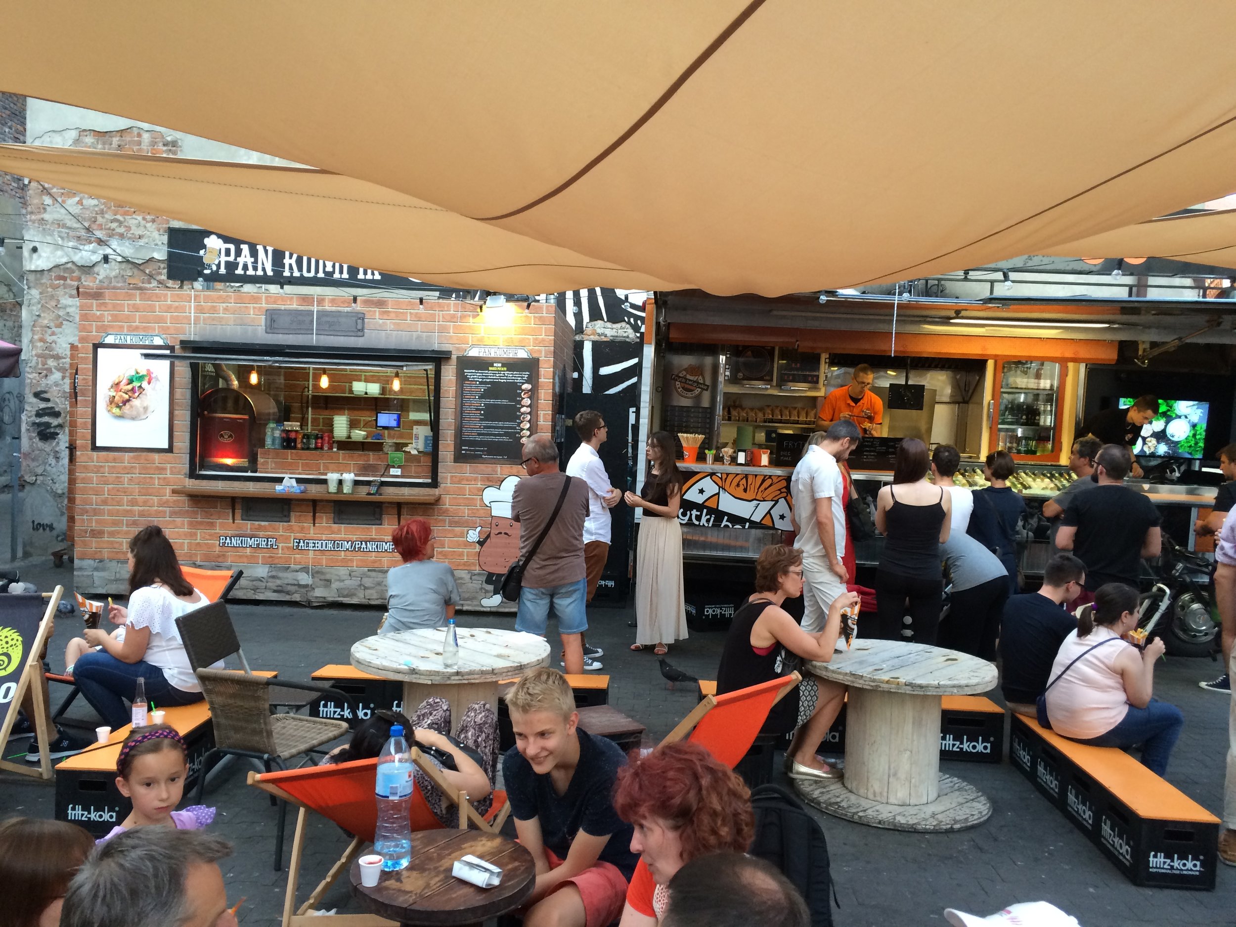 Food court in Krakow, Poland (Photo by Sarah Kobos)