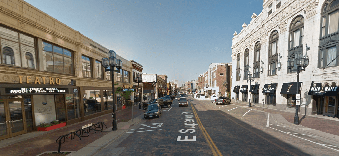 The Historic Arts and Theatre District in downtown Duluth (Source: Google Maps)