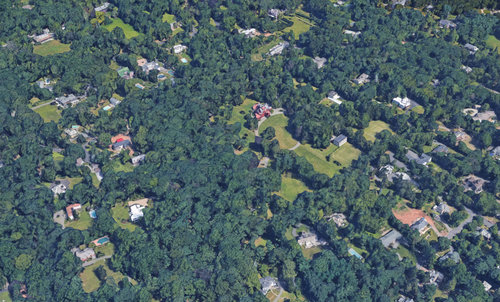 Aerial view of Llewelyn Park, NJ. (Source: Google Maps)