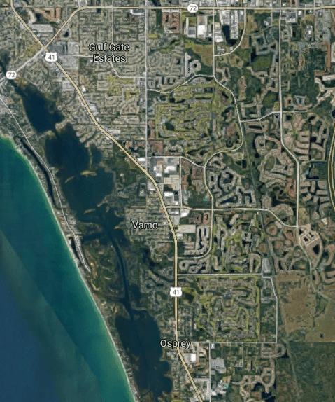The Palmer Ranch region of Southwest Florida (Source: Google Maps)