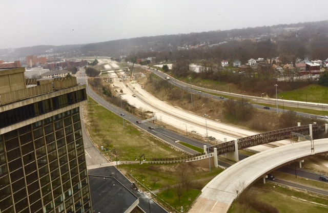 Most of the infamous Akron Innerbelt is being removed, to be repurposed for eventual mixed-use development. (Source: Mark Schweitzer