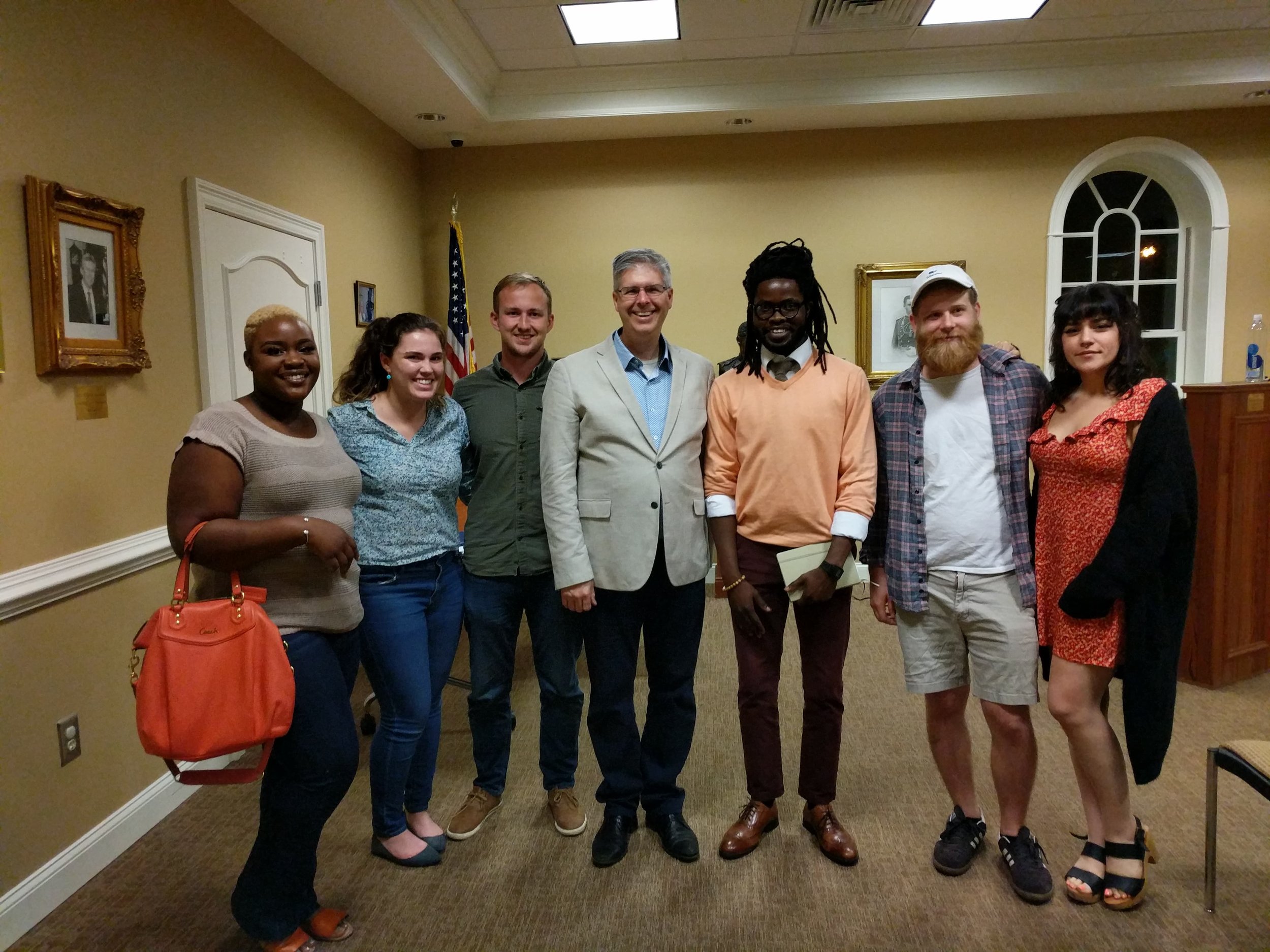 A group of students and strong citizens at a recent Strong Towns event in Thomasville, GA (Strong Towns president, Chuck Marohn, is center)