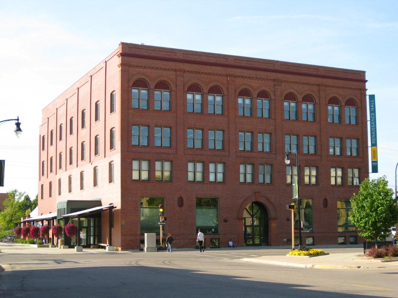 Renaissance Hall in downtown Moorhead is a former warehouse that's been transformed into a state-of-the-art facility housing North Dakota State's visual arts department and other university offices. (Source: Kilbourne Group)