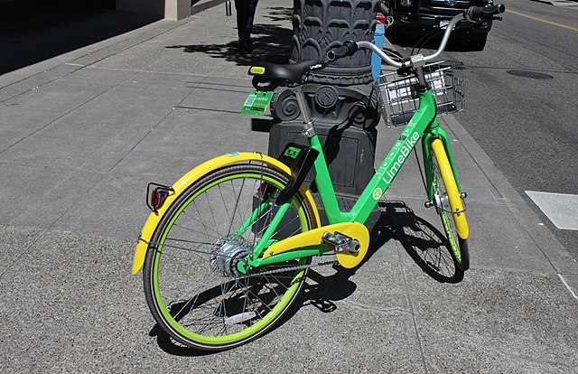 Dockless bike share systems like Lime Bike offer an incremental way to build up bike access in your city and get more people out riding. (Source: SounderBruce