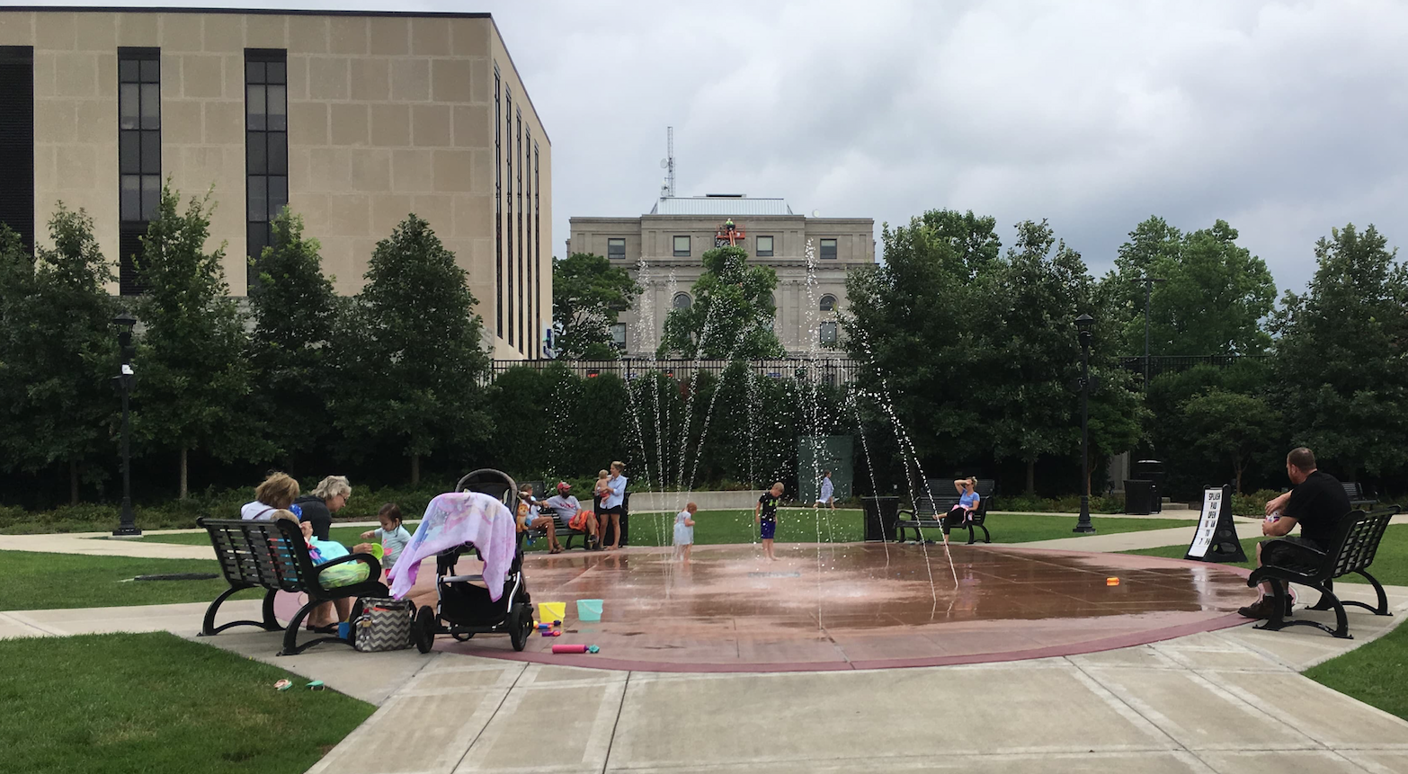 Central Park Plaza in Valparaiso, IN is a focal point of the city where residents can gather.