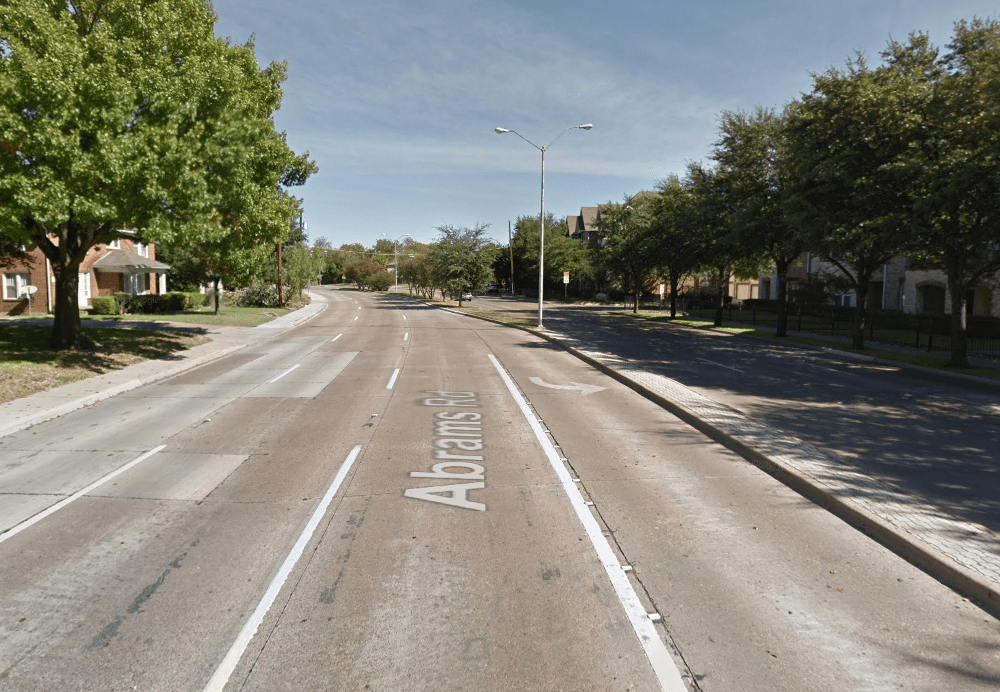 Empty road in Dallas, TX